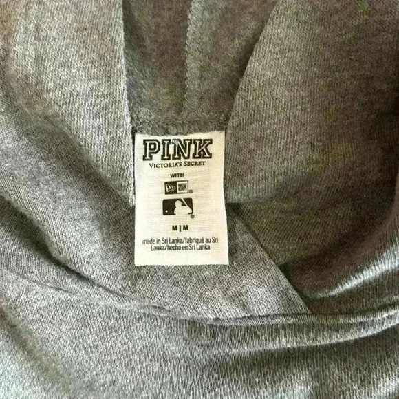 PINK Victoria's Secret St Louis Cardinals Gray Hooded Shirt w/Side Ties Sz M - Picture 4 of 7